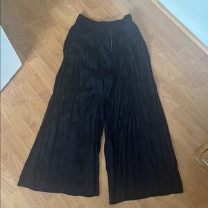 &other stories jacquard Black Wide-Leg Pants Sz 8